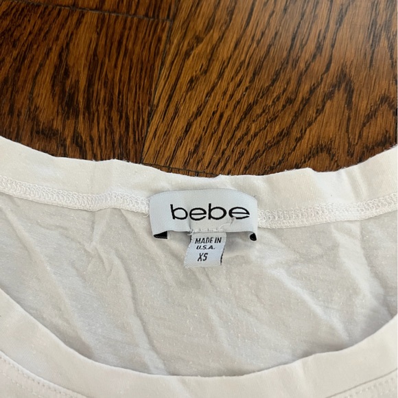COPY - bebe white short sleeve top - Picture 2 of 2